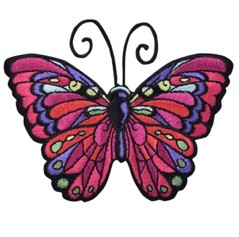 Butterfly Applique Patch - Insect, Wings, Antennae 3.5" (Iron on) - Patch Parlor