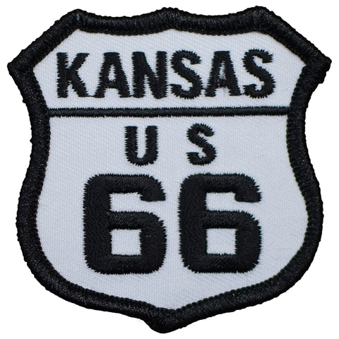 Kansas Patch - Route 66,  Riverton, Galena, Baxter Springs 2.5" (Iron on) - Patch Parlor