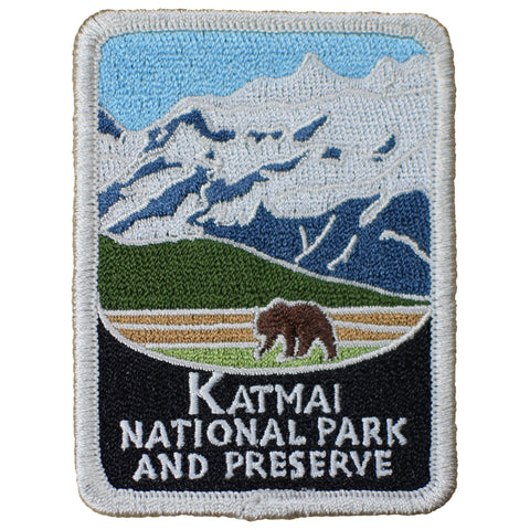 Katmai National Park Patch - Preserve, Alaska, Kenai Peninsula 3" (Iron on)