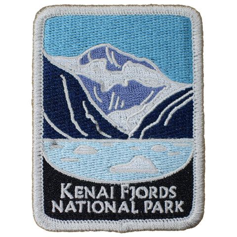 Kenai Fjords National Park Patch - Seward, Exit Glacier, Alaska 3" (Iron on)