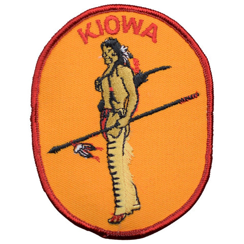 Vintage Kiowa Patch - Spear, Indian, Native American Badge 3-7/8" (Sew on) - Patch Parlor
