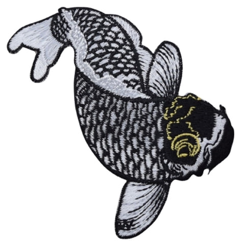 Koi Fish Applique Patch - Jinli, Nishikigoi, Japanese Fish 3-3/8" (Iron on) - Patch Parlor