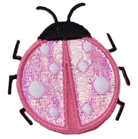 Ladybug Applique Patch - Layered, Insect, Pink Bug Badge 1-5/8" (Iron on) - Patch Parlor