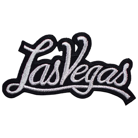 Las Vegas Patch - Nevada, Sin City, Silver/Black Badge 4" (Iron on) - Patch Parlor