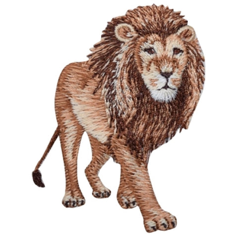 Lion Applique Patch - Leo, Zookeeper Badge 2.75" (Iron on) - Patch Parlor