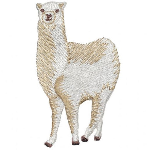 Llama Applique Patch - Farm Animal Badge 2-7/8" (Iron on)