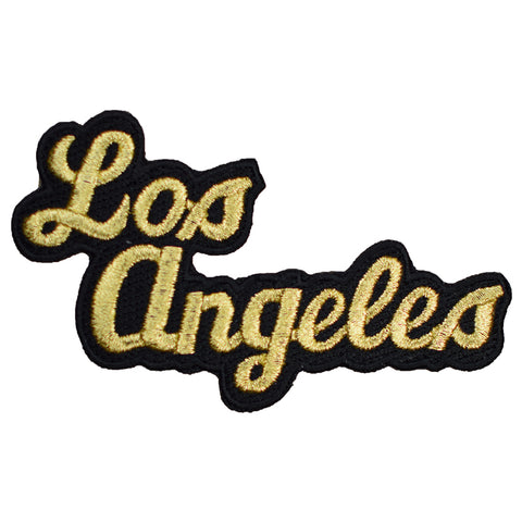 Los Angeles Patch - California, Gold, Black, CA Badge 4" (Iron on) - Patch Parlor