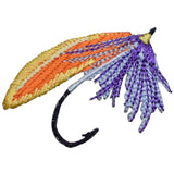 Fly Fishing Lure Applique Patch - Winter's Hope Fish Embroidered Badge 3" (Iron On)