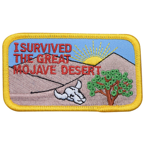 Mojave Desert Patch - California Desert, Joshua Tree, Skull Badge 3-5/8" (Iron On) - Patch Parlor