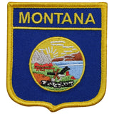 Montana state emblem patch on a white background