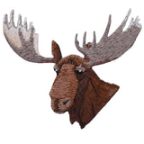 Moose Applique Patch - Antlers, Animal Badge 2.75" (Iron on) - Patch Parlor