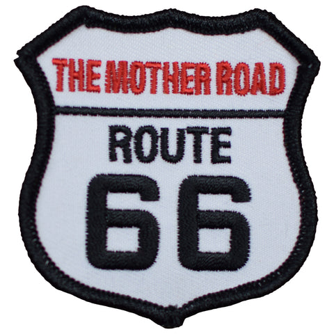 Route 66 Patch - The Mother Road, Rt. 66 Badge 2.5" (Iron on) - Patch Parlor