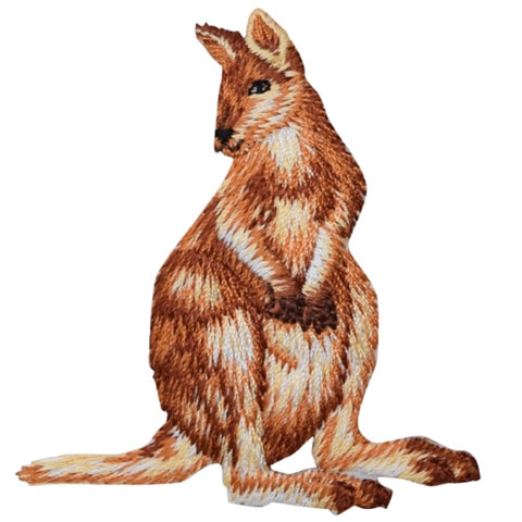 Kangaroo Applique Patch - Australia, Animal, Wallaroo, Wallaby 2-5/8" (Iron on) - Patch Parlor