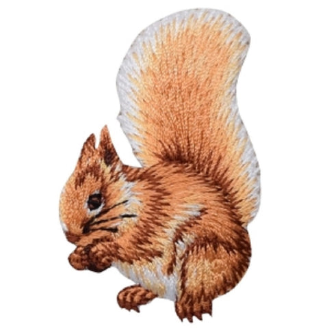 Squirrel Applique Patch - Animal Badge 2.25" (Iron on) - Patch Parlor
