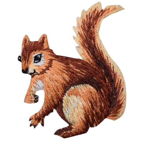 Squirrel Applique Patch - Animal Badge 1.75" (Iron on) - Patch Parlor