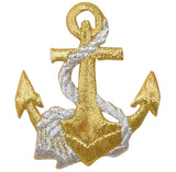 Anchor & Rope Applique Patch - Nautical Sailing Badge 2.5" (4-Pack, Iron on) - Patch Parlor