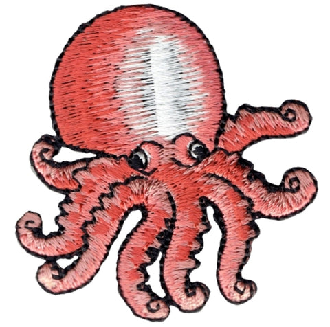 Octopus Applique Patch - Ocean, Sea Creature Badge 2" (Iron on) - Patch Parlor
