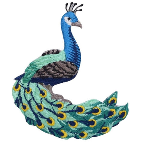 Peacock Applique Patch - Peafowl, Animal, Bird Badge 3" (Iron on) - Patch Parlor