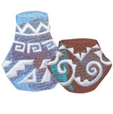 Southwest Pottery Applique Patch - Native American Indian Badge 2.75" (Iron on) - Patch Parlor