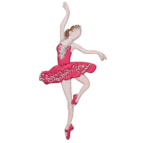 Ballerina Applique Patch - Ballet Dancer Badge 2-7/8" (Iron on) - Patch Parlor