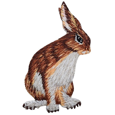 Jack Rabbit Applique Patch - Wild Hare, Animal Badge 2-1/8" (Iron on) - Patch Parlor