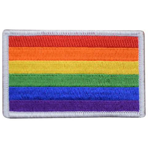 Rainbow Flag Patch - Pride Badge 3-5/8" (Iron on) - Patch Parlor