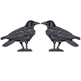 Raven Applique Patch Set - Bird Badge 3" (2-Pack, Iron on) - Patch Parlor