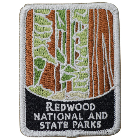 Redwood National Park Patch - Sequoia Trees, California Badge 3" (Iron on)