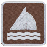 Sailboat Patch - Embroidered Nautical & Sailing Sign Badge (Iron On)