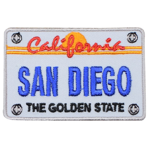 San Diego Patch - California License Plate, CA Badge 2.75" (Iron on)