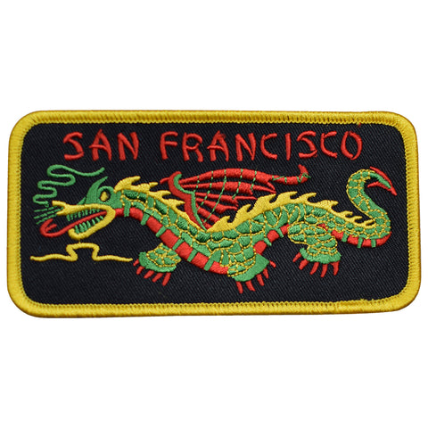 San Francisco Patch - Chinatown, California, Chinese Dragon 4-7/8" (Iron on) - Patch Parlor