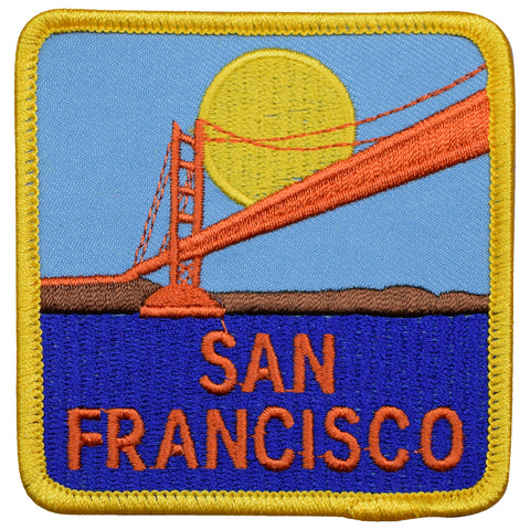 San Francisco Patch - California, Golden Gate Bridge, Sunset 3" (Iron on) - Patch Parlor