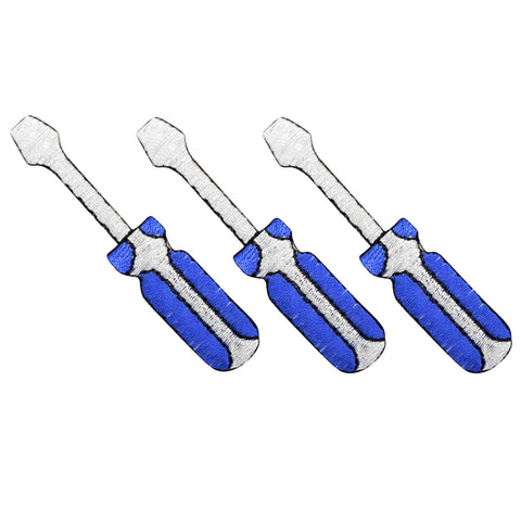Screwdriver Applique Patch - Craftsman Mechanic Tool 2.5" (3-Pack, Iron on) - Patch Parlor