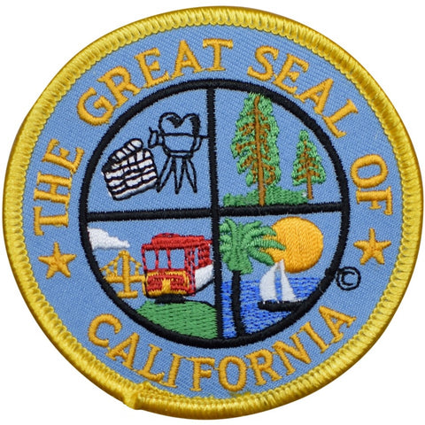 Seal of California Patch - Los Angeles, San Francisco, Hollywood 3" (Iron on) - Patch Parlor