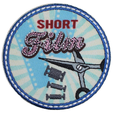 Short Film Applique Patch - Cinema, Production, Movie Editor 2.25" (Iron on) - Patch Parlor