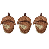 Mini Acorn Nut Applique Patch - Fall, Autumn Badge 3/4" (3-Pack, Iron on) - Patch Parlor