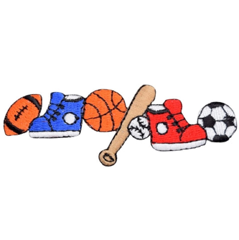 Sports Applique Patch - Baseball, Football, Basketball, Soccer 3.5" (Iron on) - Patch Parlor