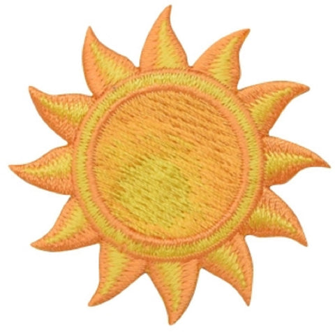 Sun Applique Patch - Star, Solar System, Space Badge 1-7/8" (Iron on) - Patch Parlor