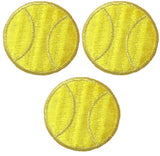 Mini Tennis Ball Applique Patch - Sports Badge 1" (3-Pack, Iron on) - Patch Parlor