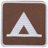 Camping Patch - Embroidered Tent Activity Sign Badge 2" (Iron On)