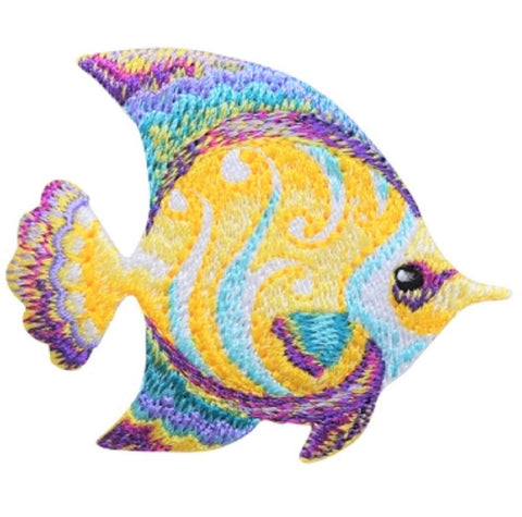 Fish Applique Patch - Tropical, Ocean, Snorkeling Badge 2.5" (Iron on) - Patch Parlor