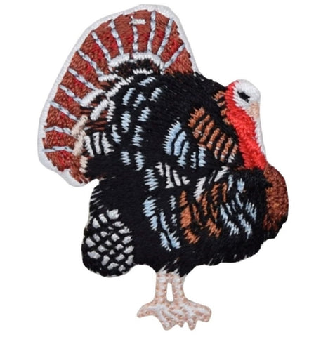 Turkey Applique Patch - Thanksgiving, Autumn, Bird Badge 2.5" (Iron on) - Patch Parlor