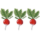 Radish Turnip Applique Patch - Vegetable, Food, Chef Badge 2" (3-Pack, Iron on) - Patch Parlor