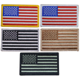American Flag Patch Set - United States of America, USA 3-3/8" (4-Pack, Iron on) - Patch Parlor
