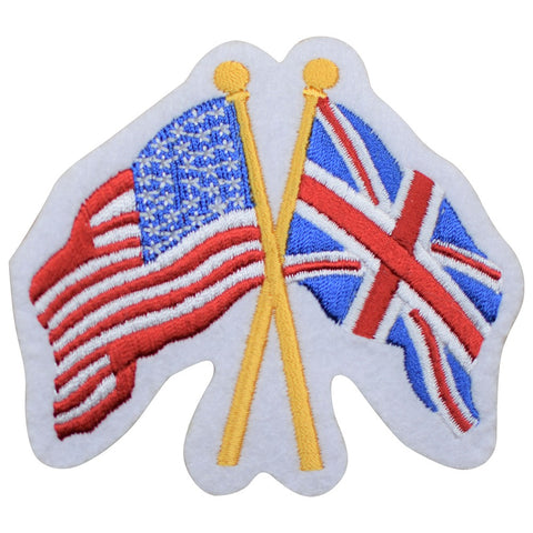 Great Britain Applique Patch - USA and GB United, UK Badge 3.25" (Iron on) - Patch Parlor
