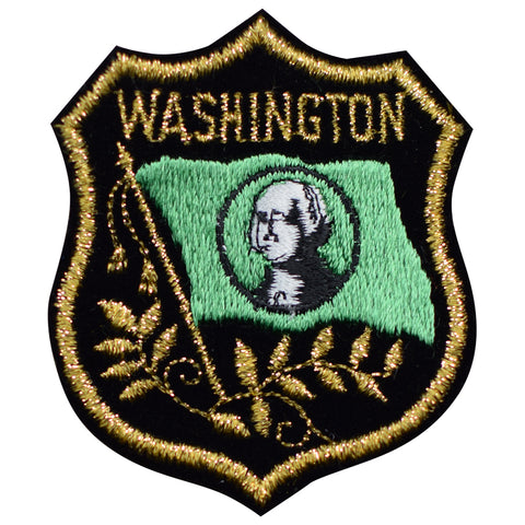 Washington Patch - Seattle, Tacoma, Olympia, Mylar Badge 3-1/8" (Iron on) - Patch Parlor