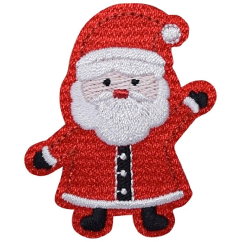 Santa Claus Applique Patch - St Nick, Christmas Holiday Badge 2-1/8" (Iron on) - Patch Parlor