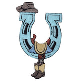 Western Applique Patch - Horse Shoe, Cowboy Boots, Saddle 3-1/8" (Iron on) - Patch Parlor