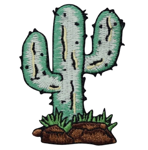 Cactus Applique Patch - Saguaro, Desert, Western 2.5" (Iron on) - Patch Parlor