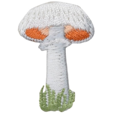 Mushroom Applique Patch - Fungus, Fungi, Fantasy Badge 1-5/8" (Iron on) - Patch Parlor